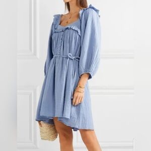 NWT Apiece Apart Va Bene Cornflower Blue Cotton Dress Size 6